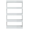 Stella Homewares Book Cabinet/Room Divider High Gloss White 80x30x135 cm Engineered Wood
