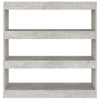 Stella Homewares Book Cabinet/Room Divider Concrete Grey 100x30x103 cm