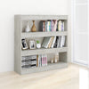 Stella Homewares Book Cabinet/Room Divider Concrete Grey 100x30x103 cm