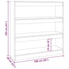 Stella Homewares Book Cabinet/Room Divider Concrete Grey 100x30x103 cm