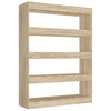 Stella Homewares Book Cabinet/Room Divider Sonoma Oak 100x30x135 cm