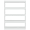 Stella Homewares Book Cabinet/Room Divider High Gloss White 100x30x135 cm