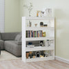 Stella Homewares Book Cabinet/Room Divider High Gloss White 100x30x135 cm