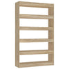 Stella Homewares Book Cabinet/Room Divider Sonoma Oak 100x30x166 cm
