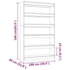 Stella Homewares Book Cabinet/Room Divider Sonoma Oak 100x30x166 cm
