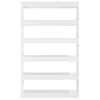 Stella Homewares Book Cabinet/Room Divider High Gloss White 100x30x166 cm