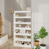 Stella Homewares Book Cabinet/Room Divider White 100x30x198 cm Engineered wood