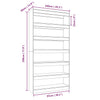 Stella Homewares Book Cabinet/Room Divider Black 100x30x198 cm Engineered wood