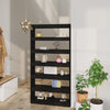 Stella Homewares Book Cabinet/Room Divider Black 100x30x198 cm Engineered wood