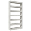 Stella Homewares Book Cabinet/Room Divider Concrete Grey 100x30x198 cm Engineered wood