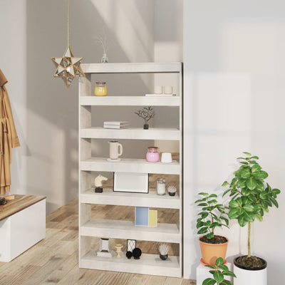 Stella Homewares Book Cabinet/Room Divider Concrete Grey 100x30x198 cm Engineered wood