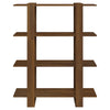 Stella Homewares Book Cabinet/Room Divider Brown Oak 100x30x123.5 cm