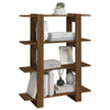 Stella Homewares Book Cabinet/Room Divider Brown Oak 100x30x123.5 cm