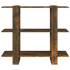 Stella Homewares Book Cabinet/Room Divider Smoked Oak 100x30x87 cm