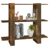 Stella Homewares Book Cabinet/Room Divider Smoked Oak 100x30x87 cm