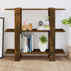 Stella Homewares Book Cabinet/Room Divider Smoked Oak 100x30x87 cm