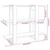 Stella Homewares Book Cabinet/Room Divider Smoked Oak 100x30x87 cm