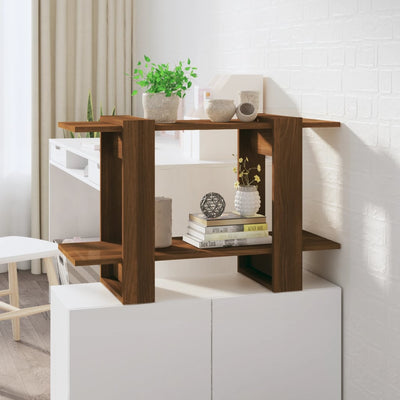 Stella Homewares Book Cabinet/Room Divider Brown Oak 80x30x51 cm