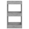 Stella Homewares Book Cabinet/Room Divider Grey Sonoma 40x30x72 cm