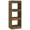 Stella Homewares Book Cabinet/Room Divider Smoked Oak 40x30x103 cm Engineered Wood