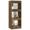 Stella Homewares Book Cabinet/Room Divider Smoked Oak 40x30x103 cm Engineered Wood