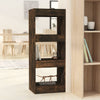 Stella Homewares Book Cabinet/Room Divider Smoked Oak 40x30x103 cm Engineered Wood
