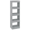 Stella Homewares Book Cabinet/Room Divider Grey Sonoma 40x30x135 cm