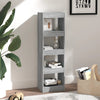 Stella Homewares Book Cabinet/Room Divider Grey Sonoma 40x30x135 cm