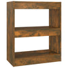 Stella Homewares Book Cabinet/Room Divider Smoked Oak 60x30x72 cm