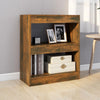 Stella Homewares Book Cabinet/Room Divider Smoked Oak 60x30x72 cm