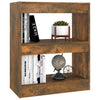 Stella Homewares Book Cabinet/Room Divider Smoked Oak 60x30x72 cm