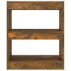 Stella Homewares Book Cabinet/Room Divider Smoked Oak 60x30x72 cm