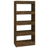 Stella Homewares Book Cabinet/Room Divider Smoked Oak 60x30x135 cm Engineered Wood