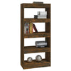 Stella Homewares Book Cabinet/Room Divider Smoked Oak 60x30x135 cm Engineered Wood
