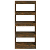 Stella Homewares Book Cabinet/Room Divider Smoked Oak 60x30x135 cm Engineered Wood