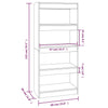 Stella Homewares Book Cabinet/Room Divider Smoked Oak 60x30x135 cm Engineered Wood