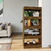 Stella Homewares Book Cabinet/Room Divider Smoked Oak 60x30x135 cm Engineered Wood