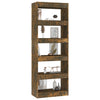 Stella Homewares Book Cabinet/Room Divider Smoked Oak 60x30x166 cm Engineered Wood