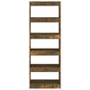Stella Homewares Book Cabinet/Room Divider Smoked Oak 60x30x166 cm Engineered Wood