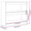 Stella Homewares Book Cabinet/Room Divider Smoked Oak 80x30x72 cm