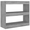 Stella Homewares Book Cabinet/Room Divider Grey Sonoma 80x30x72 cm
