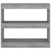 Stella Homewares Book Cabinet/Room Divider Grey Sonoma 80x30x72 cm