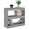 Stella Homewares Book Cabinet/Room Divider Grey Sonoma 80x30x72 cm