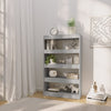 Stella Homewares Book Cabinet/Room Divider Grey Sonoma 80x30x135 cm Engineered Wood