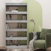 Stella Homewares Book Cabinet/Room Divider Grey Sonoma 80x30x166 cm Engineered Wood