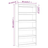 Stella Homewares Book Cabinet/Room Divider Grey Sonoma 80x30x166 cm Engineered Wood