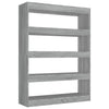 Stella Homewares Book Cabinet/Room Divider Grey Sonoma 100x30x135 cm