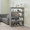 Stella Homewares Book Cabinet/Room Divider Grey Sonoma 100x30x135 cm