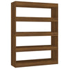 Stella Homewares Book Cabinet/Room Divider Brown Oak 100x30x135 cm