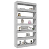 Stella Homewares Book Cabinet/Room Divider Grey Sonoma 100x30x198 cm Engineered wood